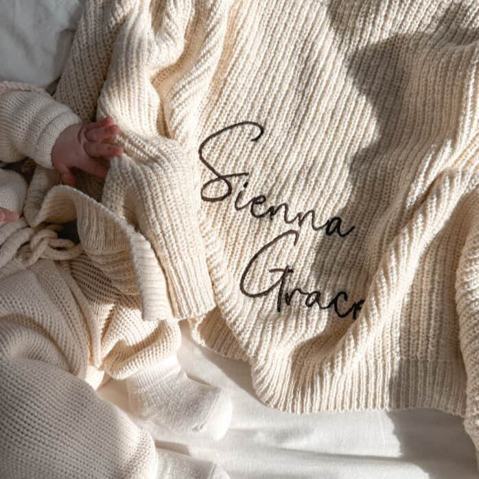 Knit blanket- Fawn