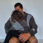 The wolf- Half zip Jumper- Adults - Dark steel