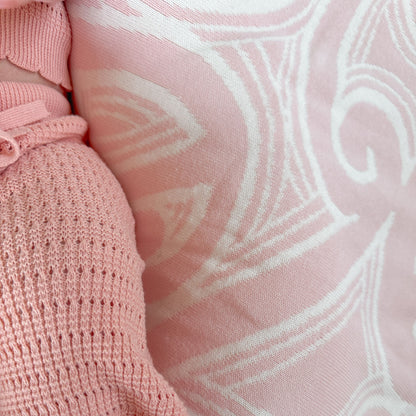 Te aroha o te mātua - The love of a parent- Knitted pēpi blanket- Pink