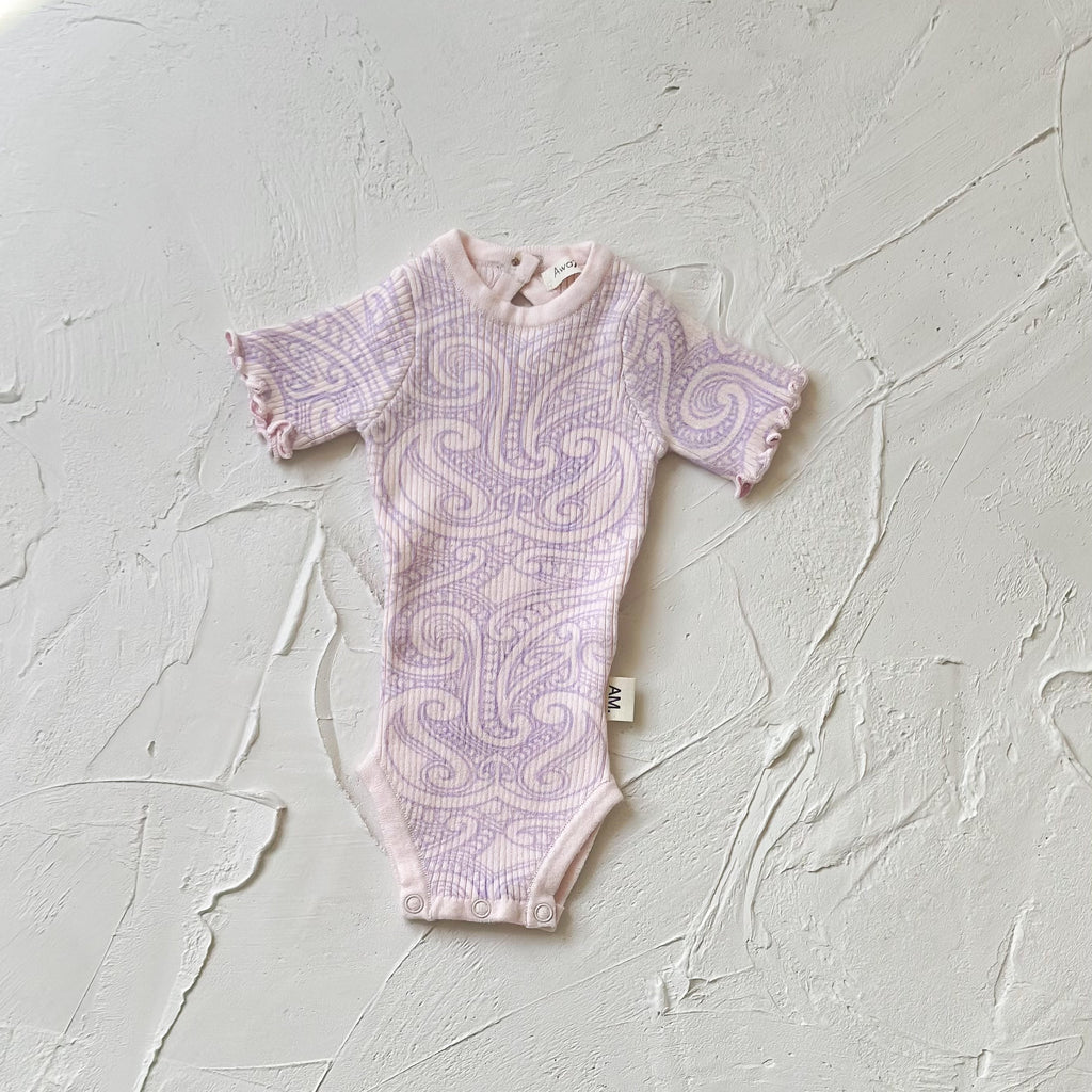 Basics ribbed knit bodysuit short sleeve- Petal & Bloom