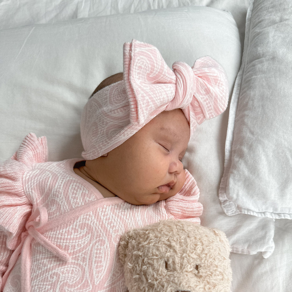 Basics Knitted bow headband- The wolf - Ballerina