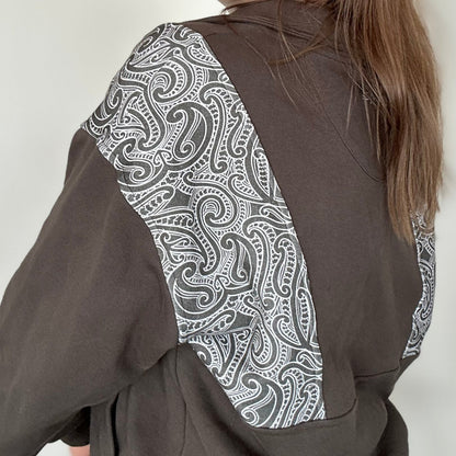 The wolf- Half zip Jumper- Adults - Dark steel