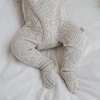 Basics ribbed knit Onesie- The wolf- Pebble
