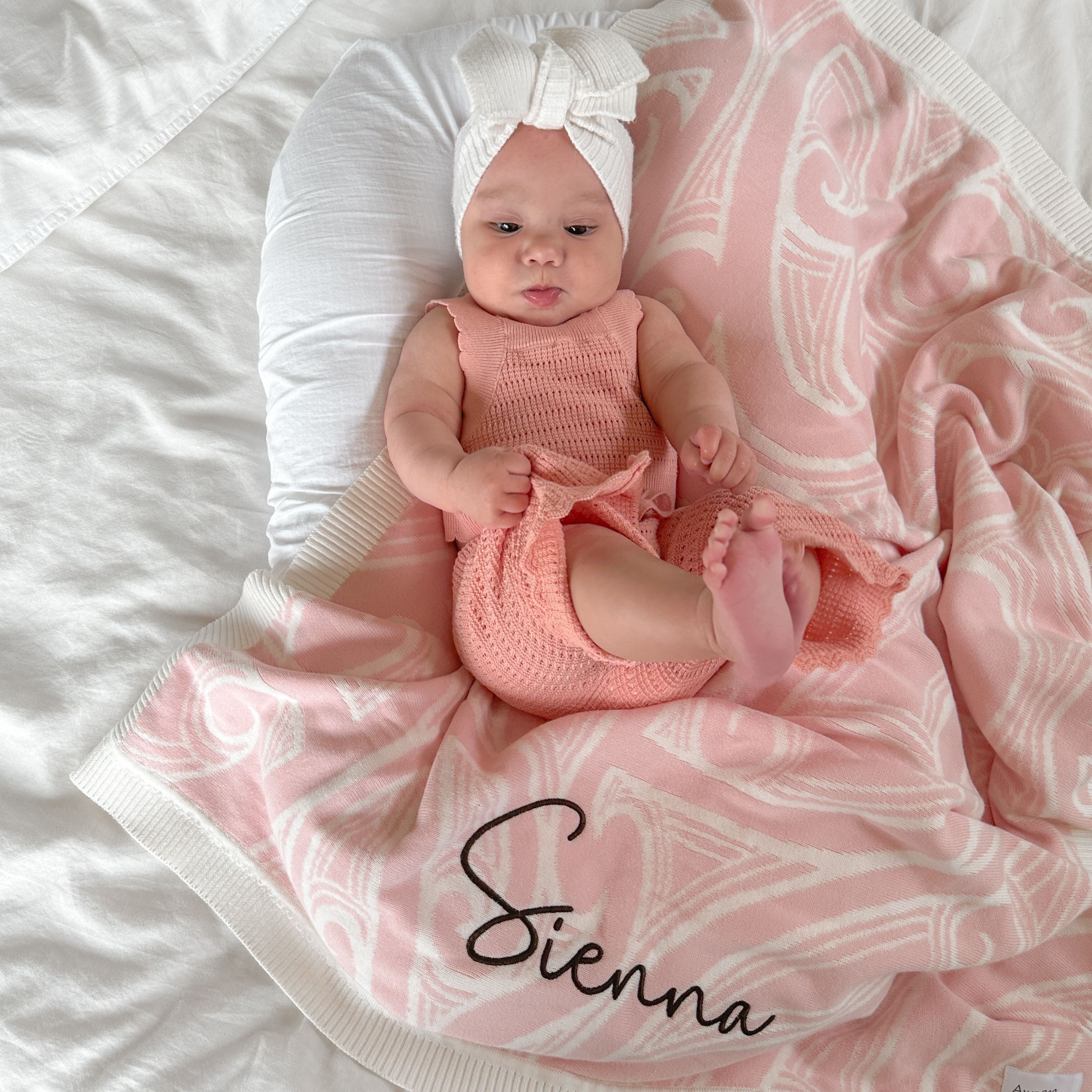 Te aroha o te mātua - The love of a parent- Knitted pēpi blanket- Pink