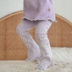 PREORDER - Basics ribbed knit flares- Lila - PREORDER