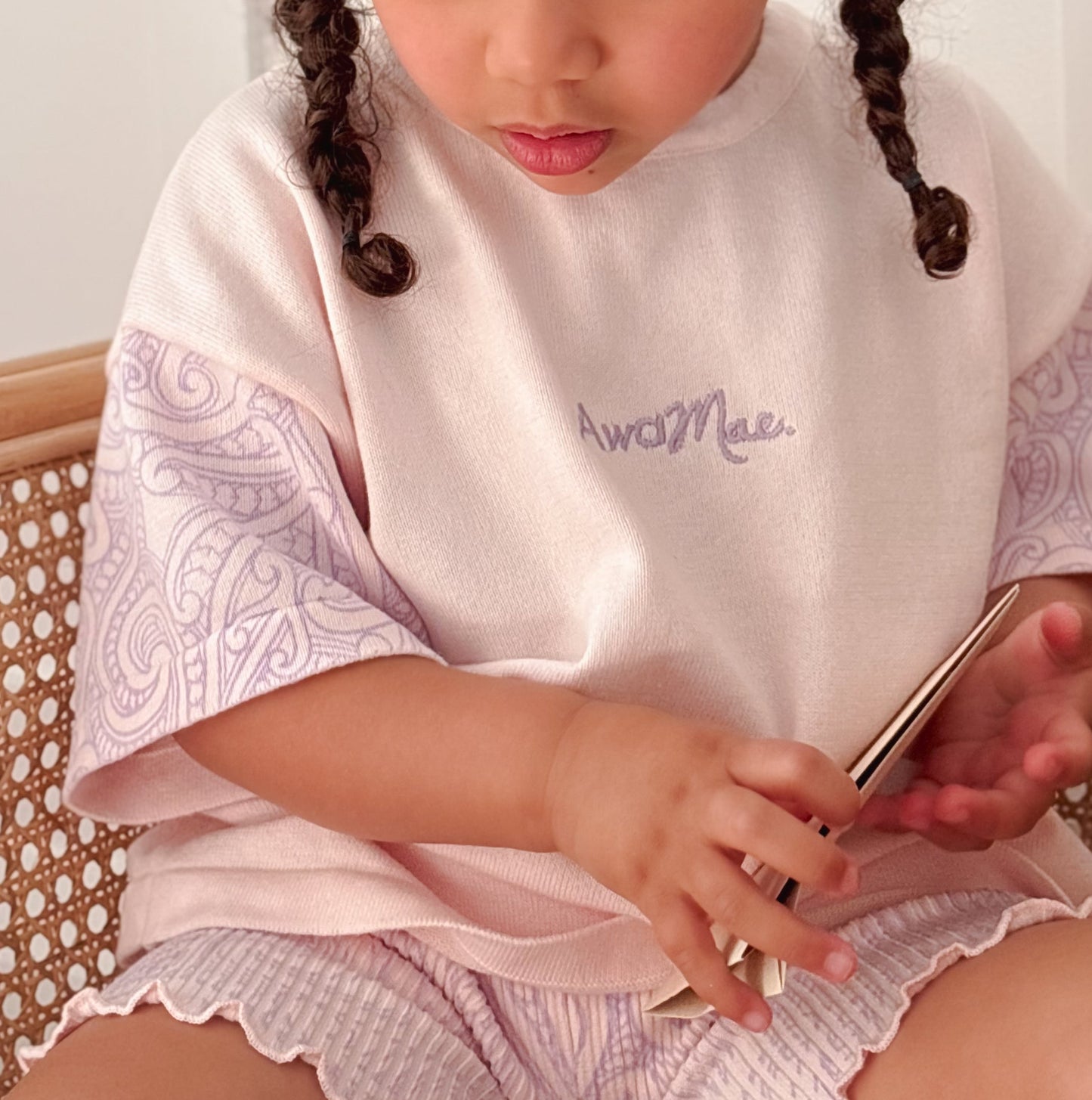 Basics ribbed knit Bike Shorts- The wolf- Petal & bloom