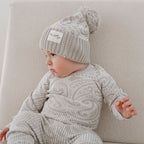 The wolf beanie - Pebble