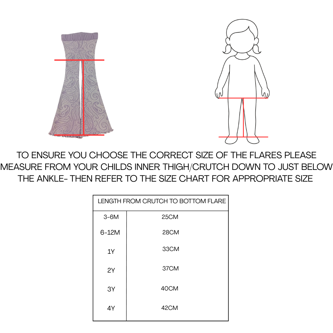 Basics ribbed knit flares- Lila