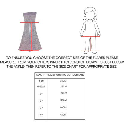 Basics ribbed knit flares- Lila
