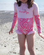 The wolf - Swimsuit - Pink Floss PREORDER