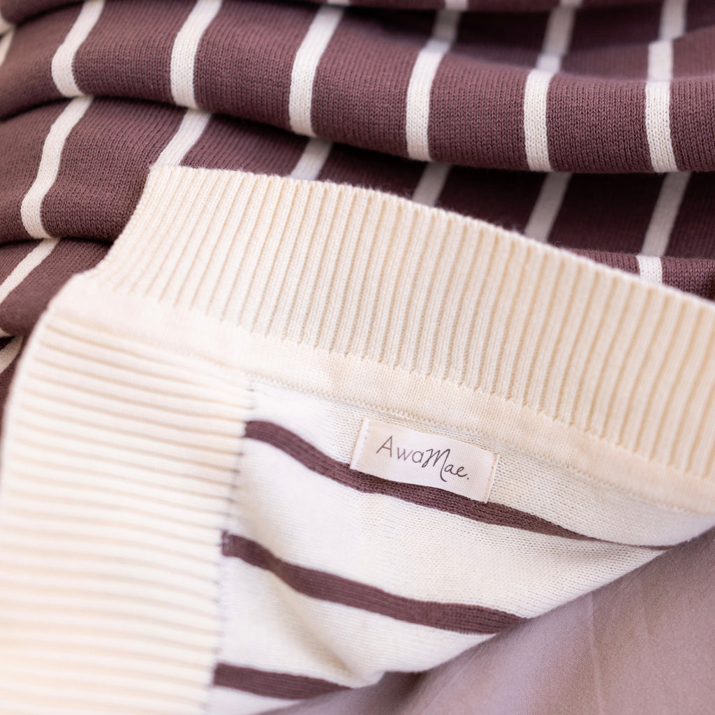Knit Blanket - Sable Stripe