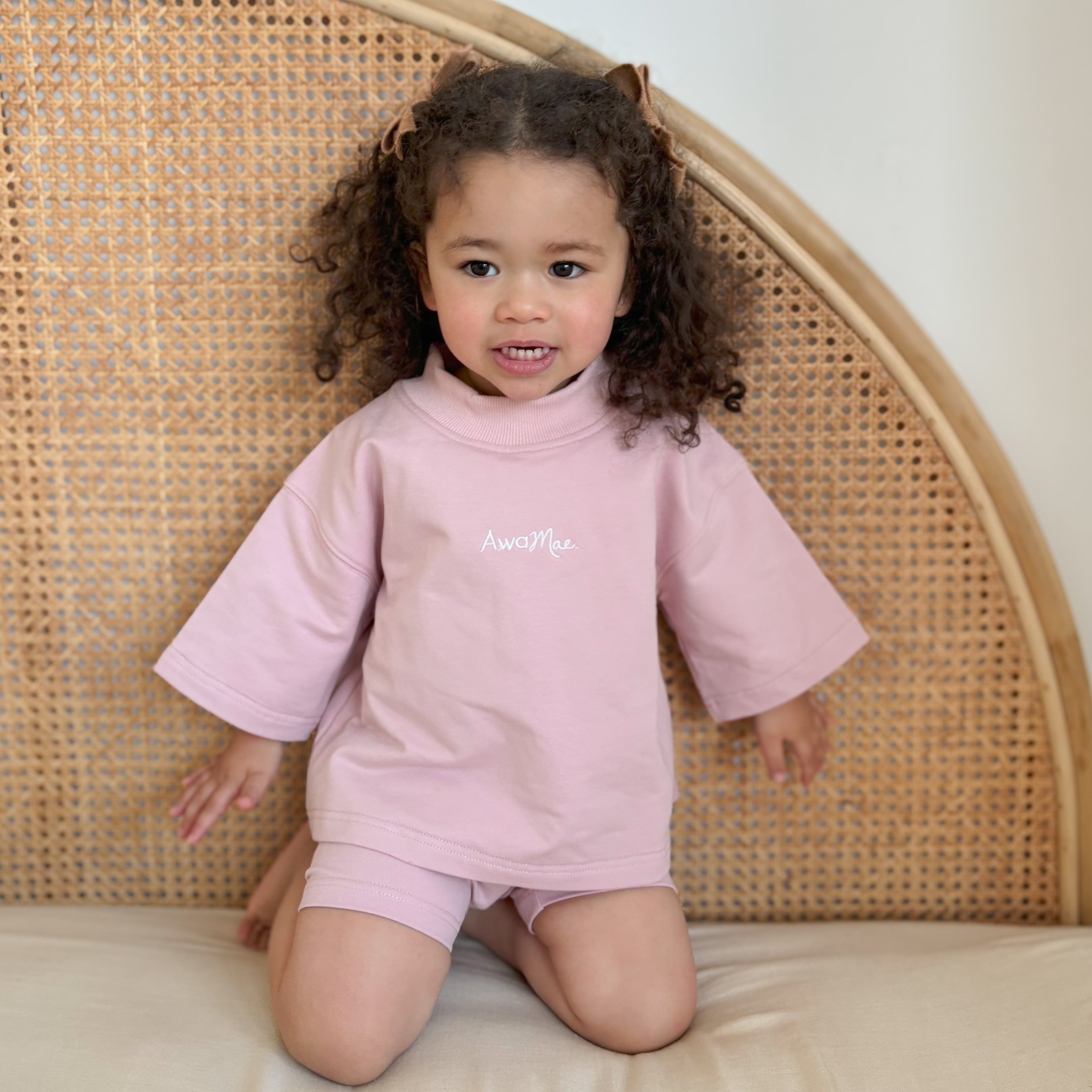 Spring boxy tee - Blush - AwaMae