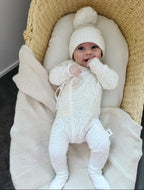 PREORDER -Basics ribbed knit Onesie- The wolf- oat milk PREORDER - AwaMae