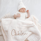 Muslin sherpa blanket - Ivory