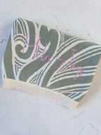 PREORDER Te aroha o te mātua - The love of a parent- Knitted pēpi blanket- sage green PREORDER