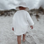 Basics knitted button up shirt - Milk - AwaMae
