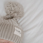 The wolf beanie - Pebble