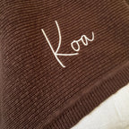 Knit blanket-  Cocoa