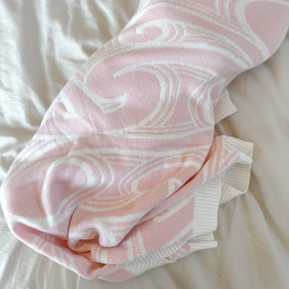 Te aroha o te mātua - The love of a parent- Knitted pēpi blanket- Pink