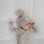 The wolf beanie - Pebble