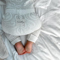 Basics ribbed knit leggings- The wolf- Oat milk - AwaMae