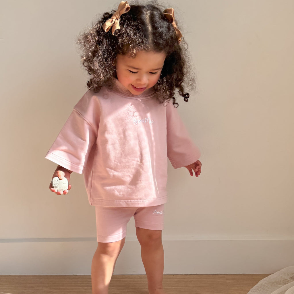Spring boxy tee - Blush - AwaMae