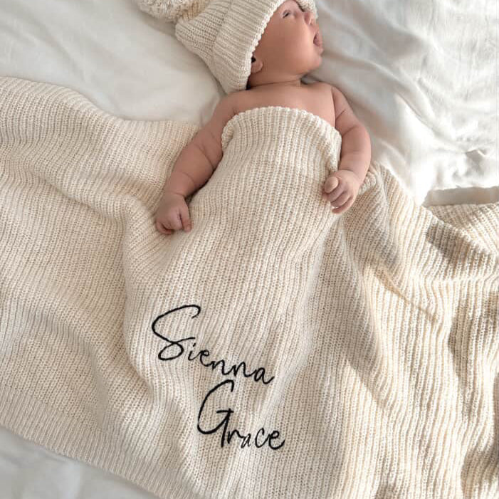 Knit blanket- Fawn