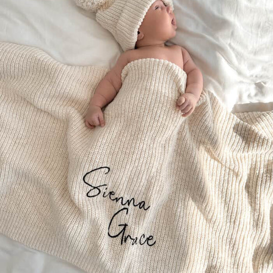 Knit blanket- Fawn