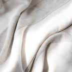 Knit blanket - Large stripes milk and mist