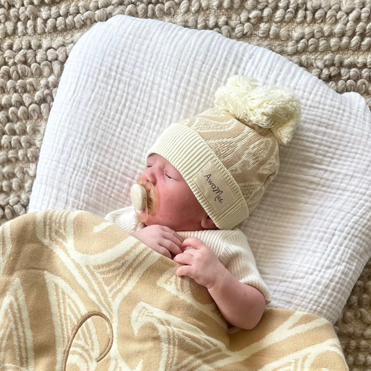 Te aroha o te mātua - The love of a parent- Knitted Beanie - Beige