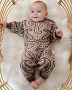 knit Romper - The wolf - Walnut