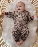 knit Romper - The wolf - Walnut