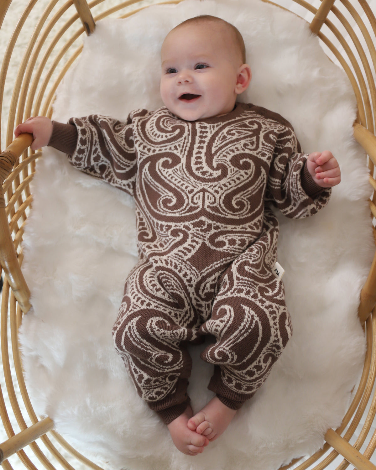 knit Romper - The wolf - Walnut