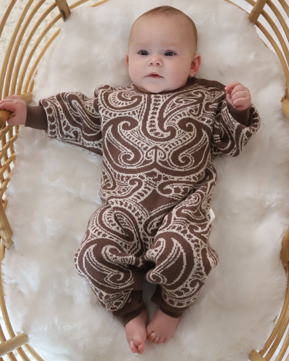 knit Romper - The wolf - Walnut