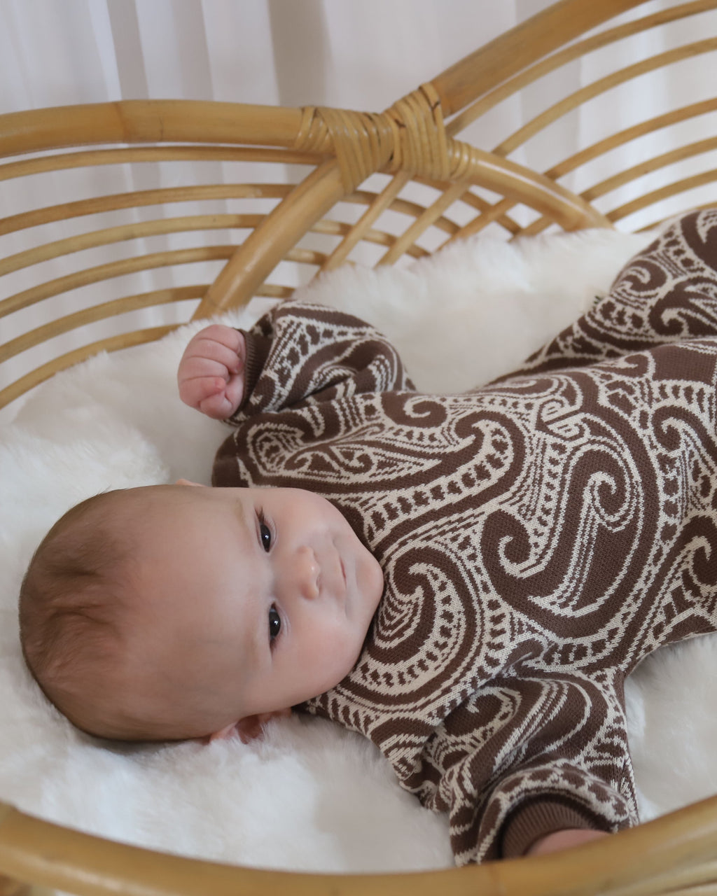 knit Romper - The wolf - Walnut