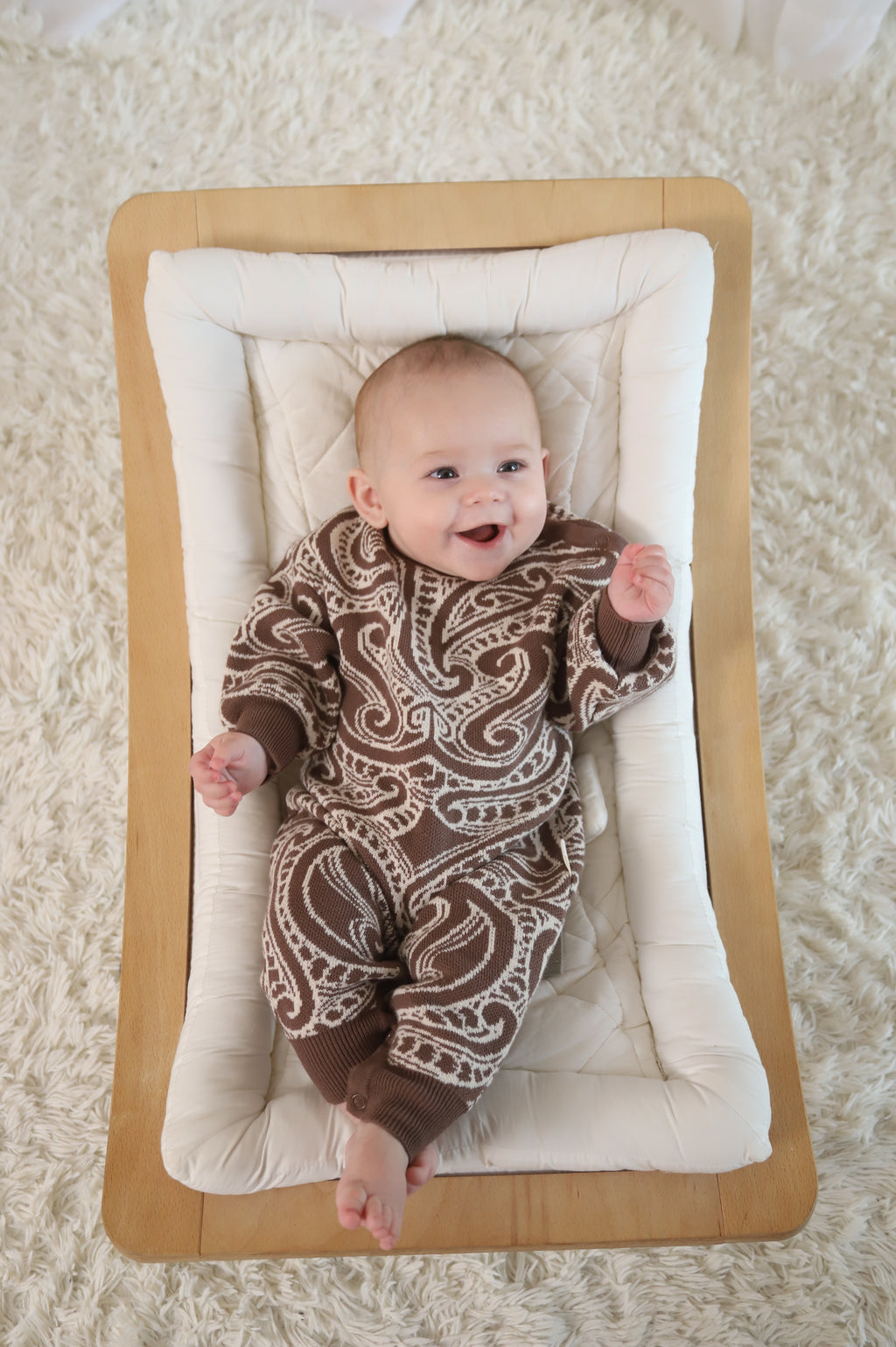 knit Romper - The wolf - Walnut