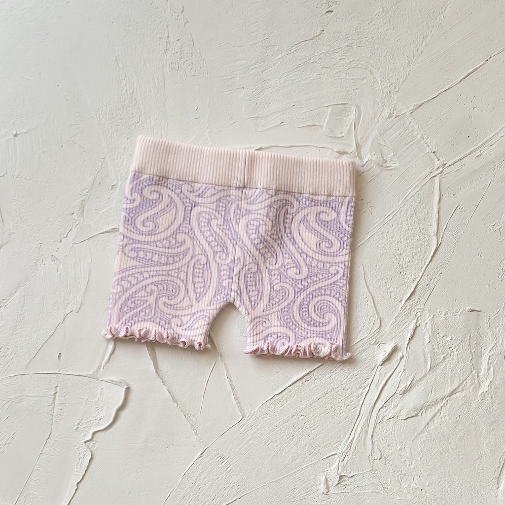 Basics ribbed knit Bike Shorts- The wolf- Petal & bloom