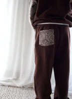 The wolf - Tracksuit pants- Chocolate brown