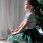 PREORDER - Christmas Tulle Dress - The wolf - Green -PREORDER