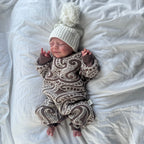 knit Romper - The wolf - Walnut