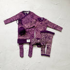 Basics ribbed knit Onesie- The wolf-  Plum SECONDS