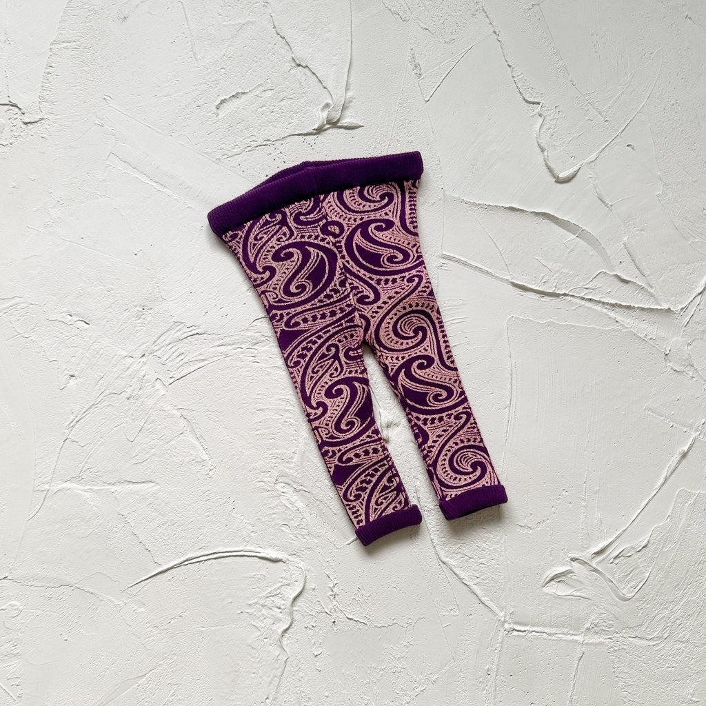 Basic ribbed knit legging - The Wolf - Plum SECONDS