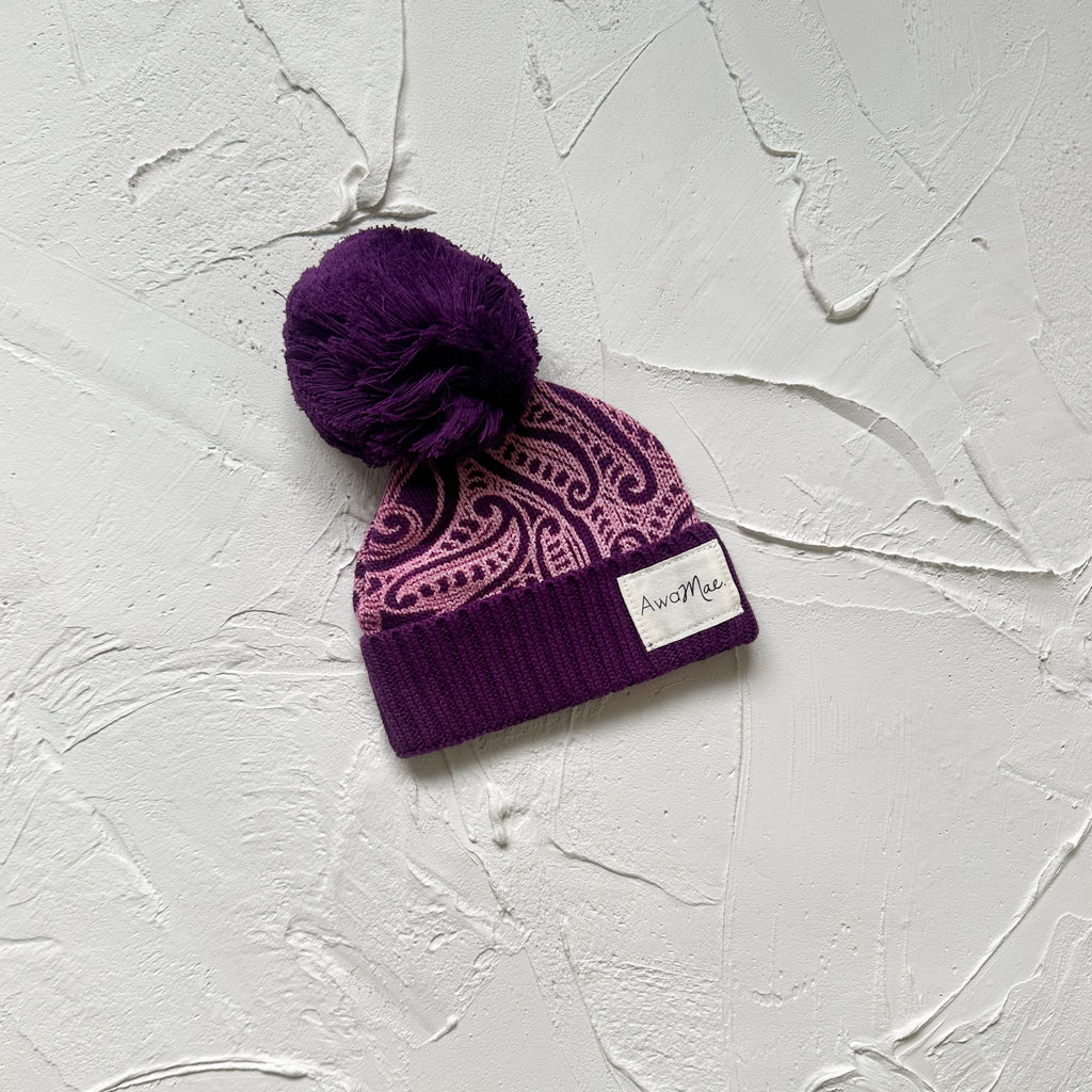 The Wolf Beanie - Plum SECONDS