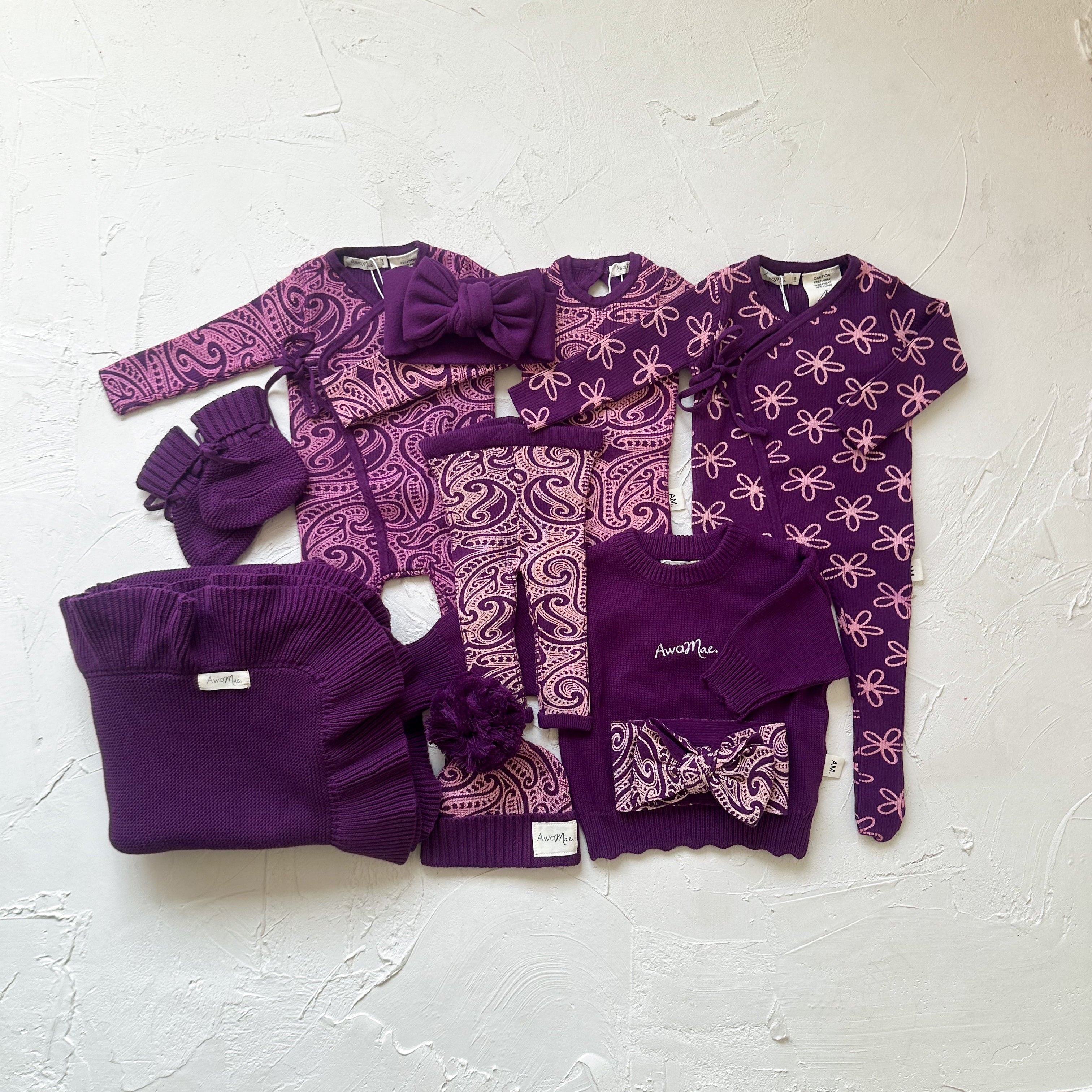 Basic ribbed knit legging - The Wolf - Plum SECONDS