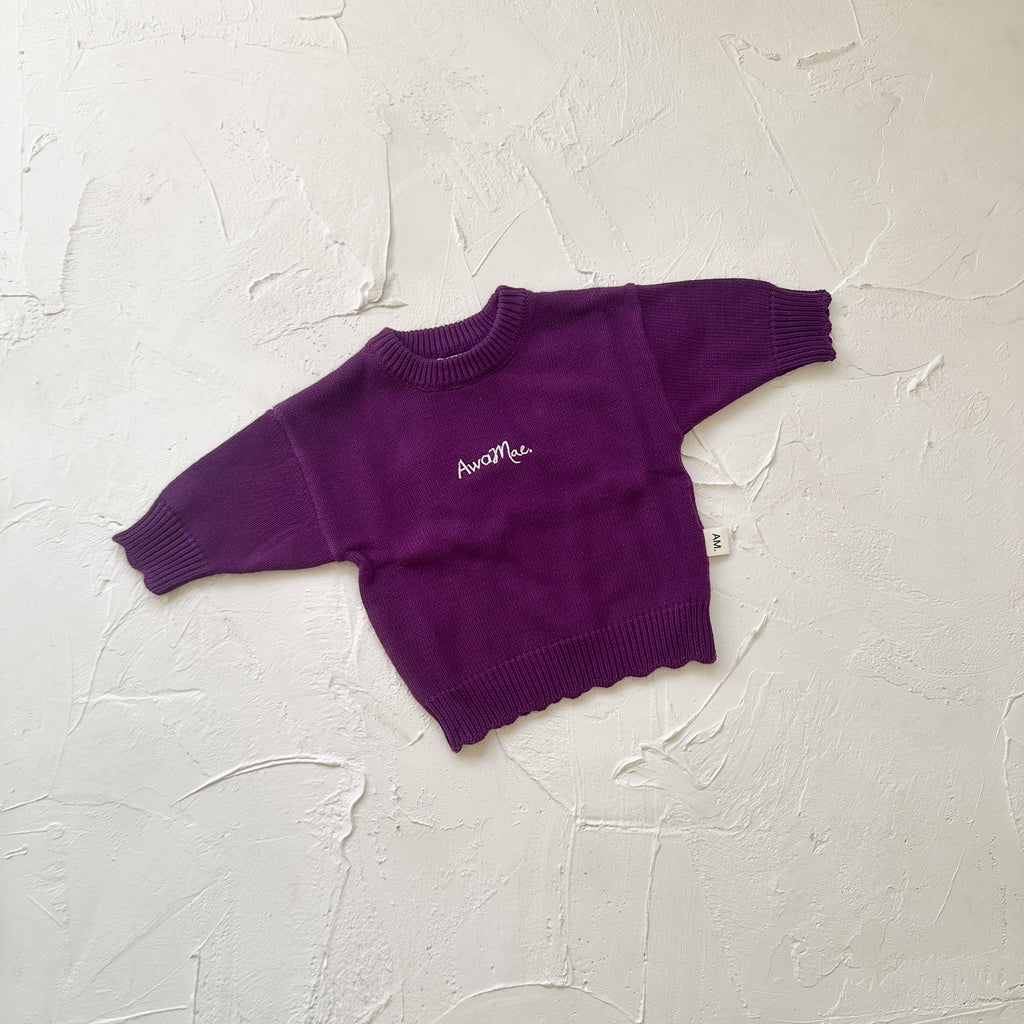Cotton Jumper - Plum