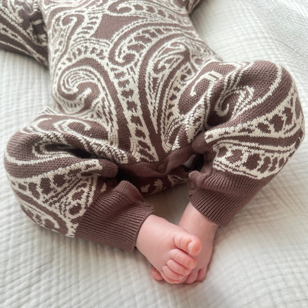 knit Romper - The wolf - Walnut