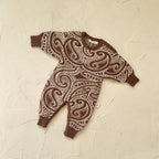 knit Romper - The wolf - Walnut