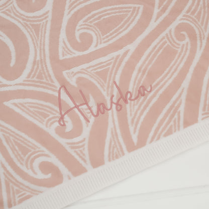 Te aroha o te mātua - The love of a parent- Knitted pēpi blanket- Pink