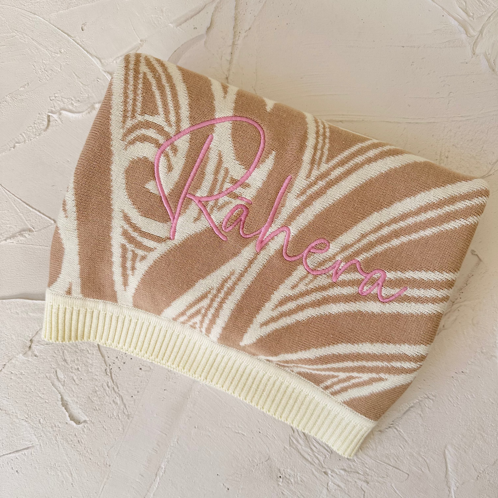 Te aroha o te mātua - The love of a parent- Knitted pēpi blanket- Cream/beige