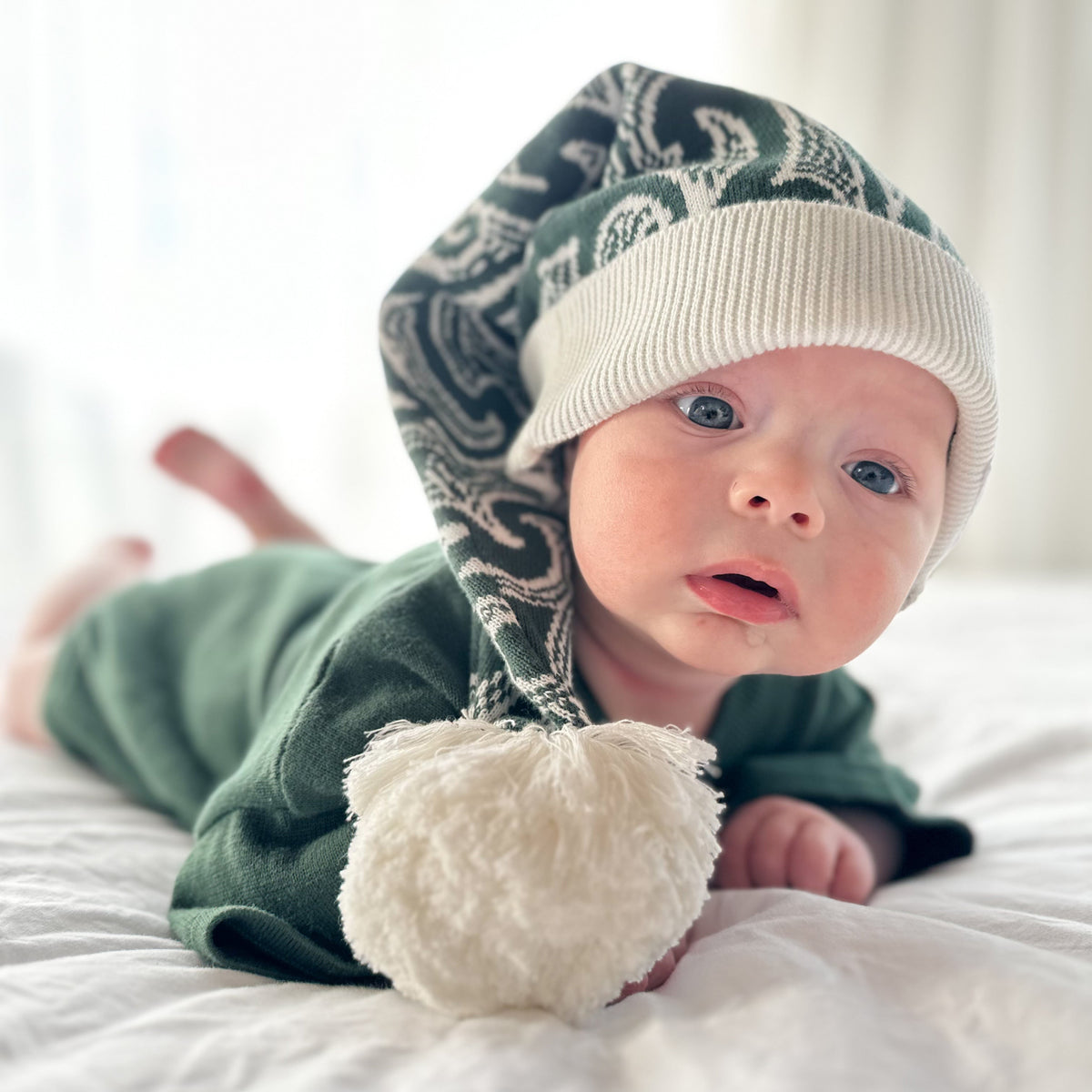 Christmas Beanie - The Wolf - Green